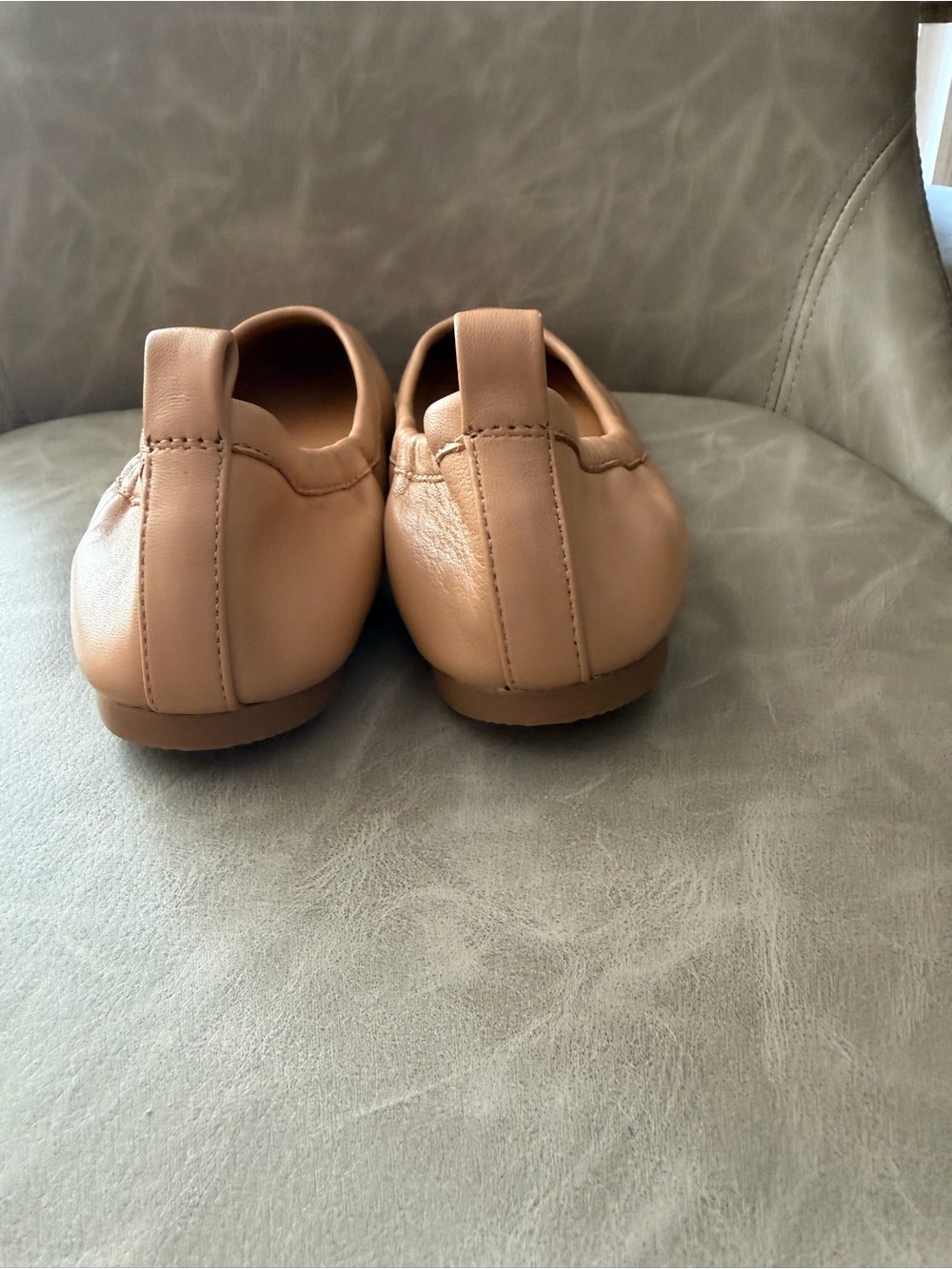 J. Crew The Lizzie Leather Ballet Flats in Tan - Picture 4 of 5